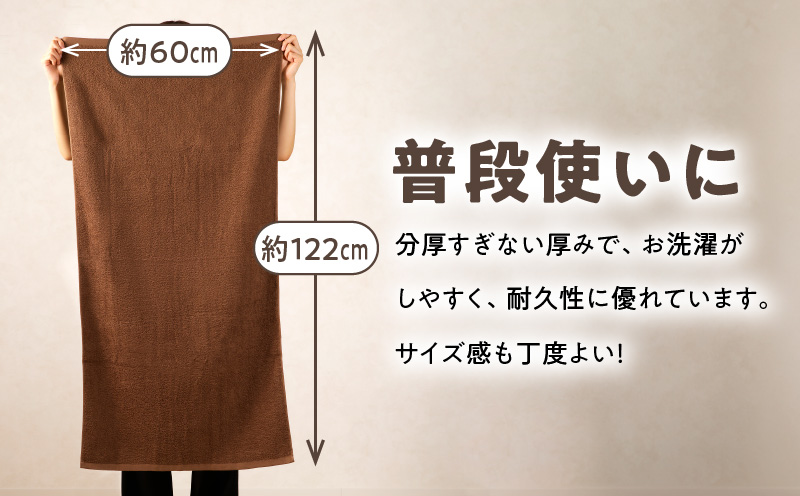 【TVで紹介！】ナチュレル 贅沢バスタオル 4枚（ブラウン系）【泉州タオル 国産 吸水 普段使い 無地 シンプル 日用品 家族 ファミリー】 G4592