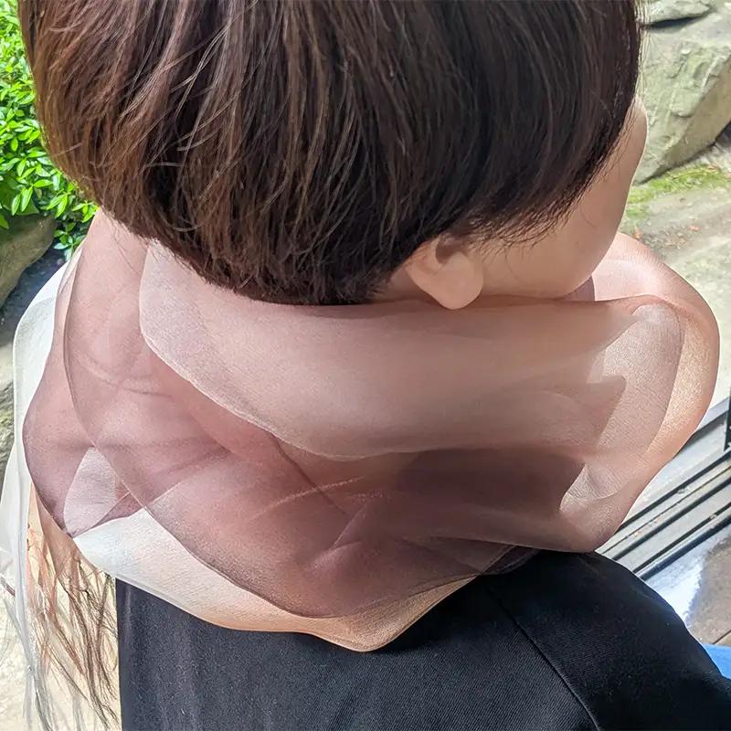 ダブルエアリーストール チョコ ファッション小物 ファッションアイテム 服飾品 ファッション 川俣町 福島県 FAF-0232