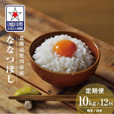 ふるさと納税 旭川市 【毎月定期便】北海道産特Aななつぼし10kg 白米_05568全12回