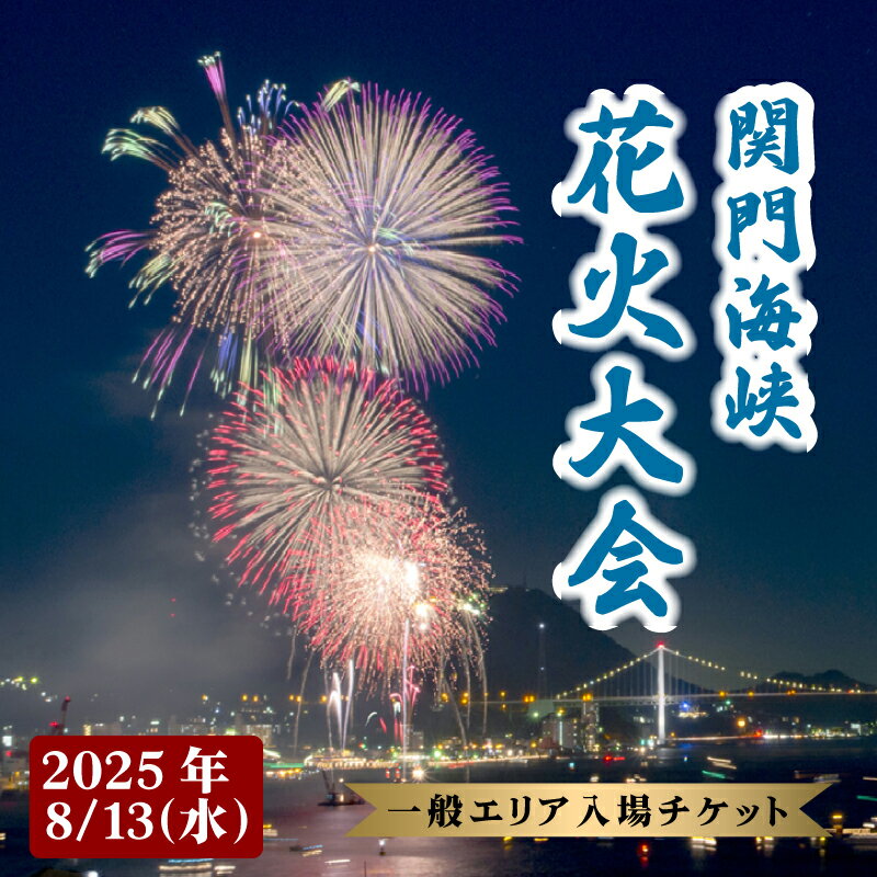 【ふるさと納税】 【100名限定！！第41回関門海峡花火大会（令和7年8月13日開催）】一般エリア入場チケット 1名様 山口 下関 花火 大会 花火大会 関門海峡 入場券 チケット 観光 旅行 夏休み 夏 アウトドア 地元 風物詩 景色 帰省 夏 体験型 キャンプ 好きにも 伝統 文化