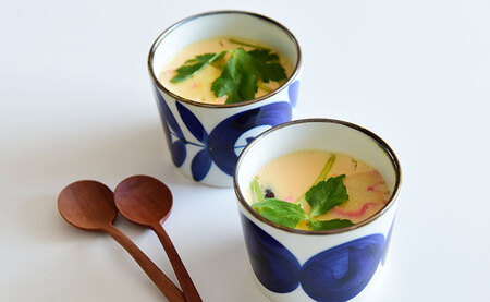 【波佐見焼】焦がし呉須 そば猪口 3柄セット 丸紋／格子／木の葉【natural69】[QA139]