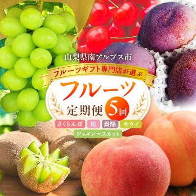 ふるさと納税 南アルプス市 【発送月固定定期便】フルーツギフト専門店が選ぶ南アルプスの厳選フルーツ定期便　全5品種K全5回 | 