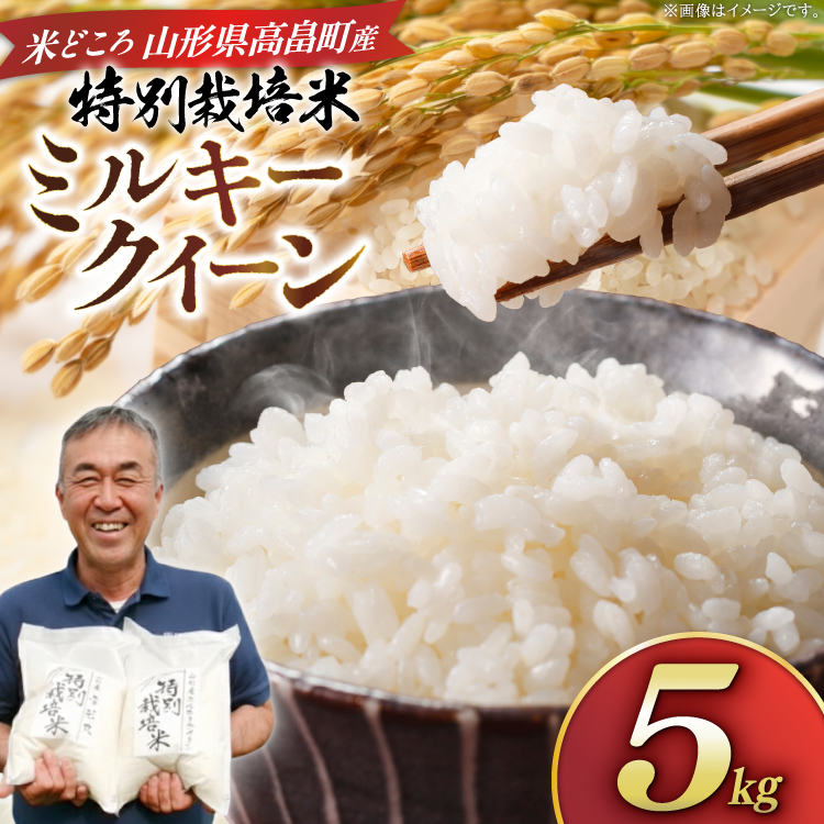 米 令和8年度産 特別栽培米 ミルキークイーン 5kg [渡部ファーム 山形県 高畠町 tk06ays810032] お米 白米 精米 ごはん ご飯 ブランド米