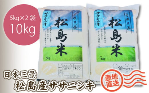 
No.092 松島産ササニシキ5kg×2袋 ／ お米 精米 10㎏ 宮城県
