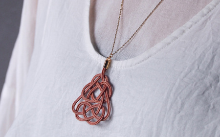 ネックレス 桜 草木染め| ネックレス アクセサリー ゆのわ