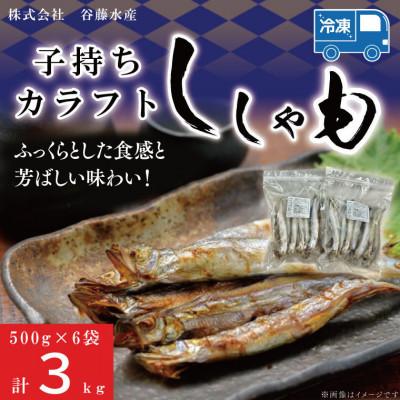 ふるさと納税 大洗町 子持カラフトししゃも 500g×6袋 AL015