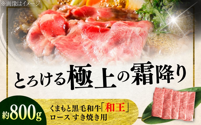 
                  くまもと 黒毛和牛 和王 ロース すき焼き用 約800g（約400g×2P）【菊池地域農業協同組合】すき焼き用 ロース 和牛 国産 牛肉 黒毛和牛 熊本県 合志市 [AYBR025]
                