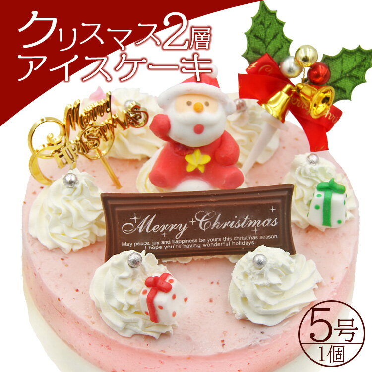 【ふるさと納税】【期間限定】ドルチェかがみ クリスマス2層アイスケーキ（5種から選択）- ジェラートケーキ アイスクリーム オンライン決済限定 クレジット限定 選べる えらべる 5種類 スイーツ デザート クリスマス Xmas Christmas 高知県 香南市【冷凍】