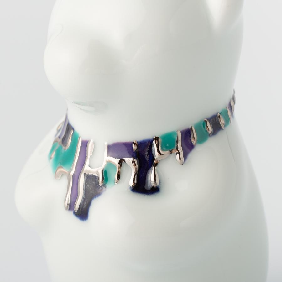 ＜momoco＞有田焼　momoco bear【辻拓眞　滴下細工 Jade】