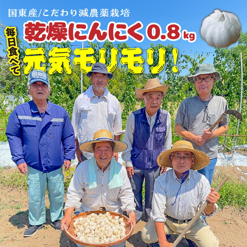 【ふるさと納税】【先行予約】毎日食べて元気モリモリ！国東産乾燥にんにく0.8kg/こだわり減農薬栽培