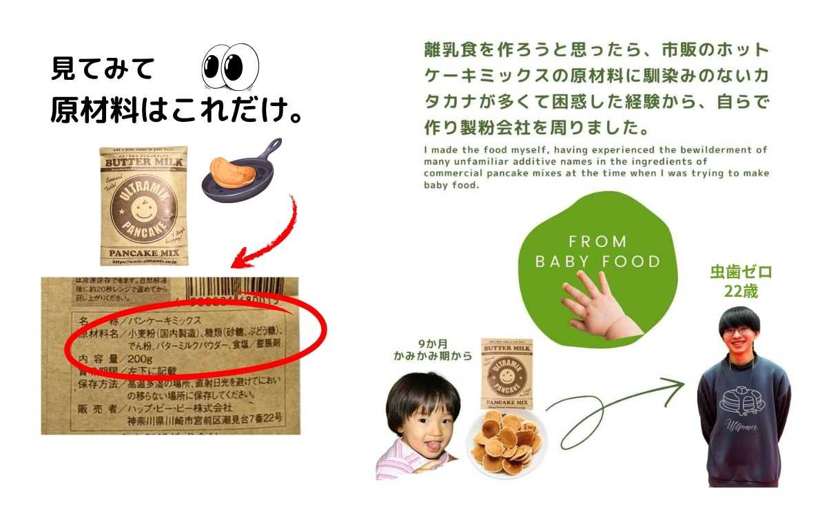 パンケーキ パンケーキミックス ウルトラミックス北海道産バターミルク パンケーキミックス200g×5袋 ホットケーキ ミックス トランス脂肪酸フリー アルミフリー膨張剤使用 香料・着色料不使用