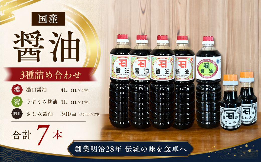 カネシチ醤油・詰合せセット K51000101
