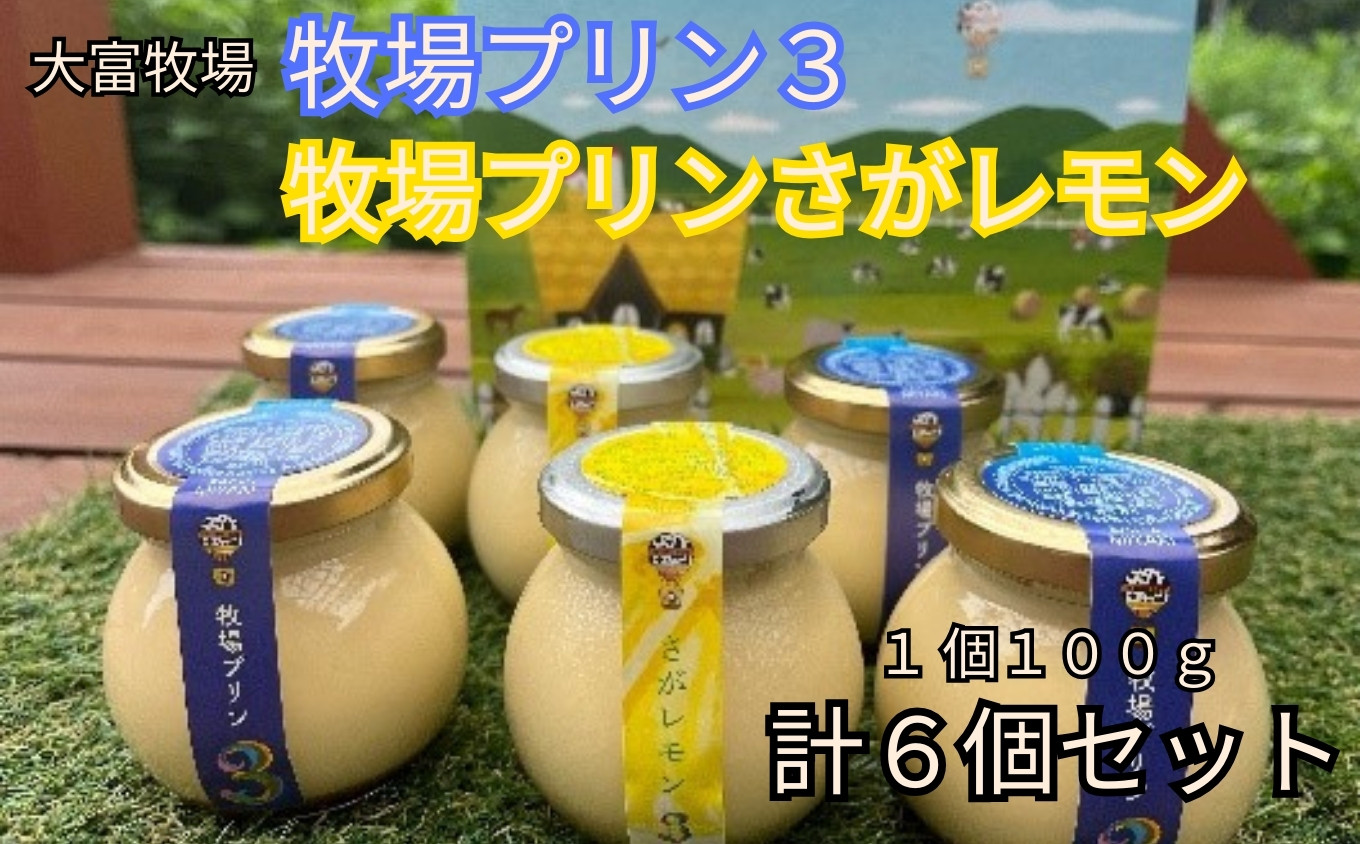 
                  【期間限定】大富牧場『牧場プリン3』&『牧場プリンさがレモン』セット / 佐賀県 /大富牧場フライングカウ  [41ANAG003]
                