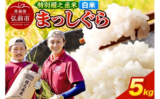 まっしぐら 5kg ［白米］ 特別權之丞米 青森県産 令和7年産 [お米 東北 精米 青森 青森県産 白米 米 ブランド米]