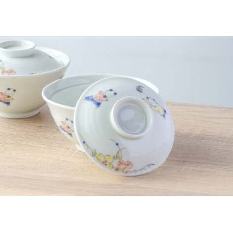 有田焼 アウトレット 唐子 どんぶり 2個セット【山忠】食器 器 うつわ 丼 唐子 蓋付き ボウル カラフル アウトレット 2個 セット A17-26_イメージ3