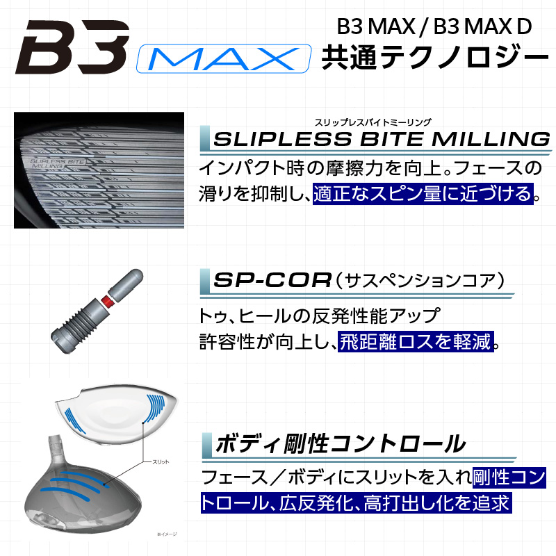 【2024年4月5日発売】 B3MAX DRIVER（VANQUISH BS40 MAXモデル） ロフト9.5_Nx140_ブリヂストン BRIDGESTONE ゴルフクラブ ドライバー B3MAX 