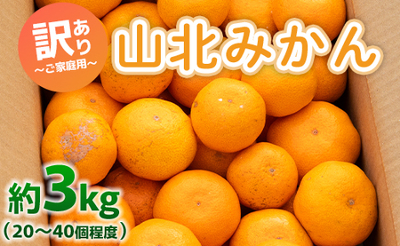 山北みかん わけあり 3kg 約20～40個入り 甘い - 果物 フルーツ 柑橘類 温州みかん ミカン 蜜柑 訳アリ わけあり 生産者応援 甘い おいしい 美味しい 山北みらい 高知県 香南市 yk-0047