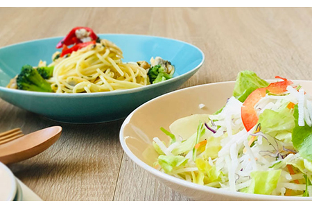 【美濃焼】COCO パスタボウル・プレート 食器 2色 6点 セット カトラリー付 【株式会社カネセ】深皿 パスタ皿 ペア [MCA008]