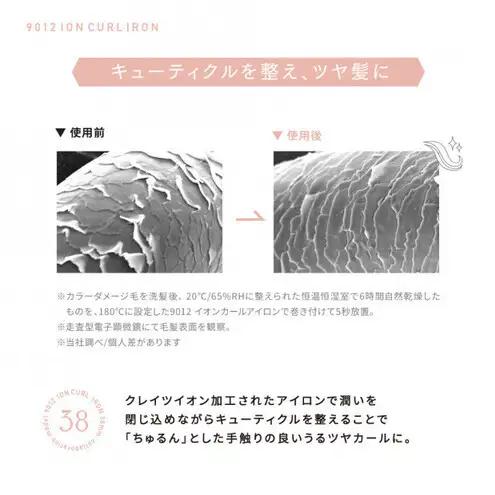 クレイツ MICH×9012 イオンカールアイロン38mm 120～200℃ 海外対応 交流(コード)式 CC9012-G38BP ヘアアイロン スタイリング ストレートアイロン コテ ヘアケア 家電