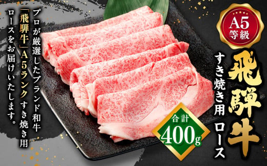 飛騨牛 A5 等級 すき焼き 用 （ ロース 400g） | 肉のかた山 牛肉 牛 肉 お肉 すき焼き用牛肉 国産 和牛 黒毛和牛 M22S36