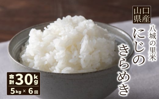 【先行予約】【定期便 6ヶ月】にじのきらめき 精米 5kg  計30kg