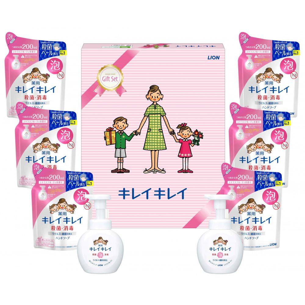 【ふるさと納税】キレイキレイギフトセット E ( 薬用泡ハンドソープ 250ml × 2 & 詰替用 200ml × 6 ） | 香川県 坂出市 キレイキレイ 泡 ギフト ハンドソープ 泡ハンドソープ 手洗いせっけん ハンドウォッシュ ホイップソープ セット 日用品 ギフトセット 石鹸 石けん