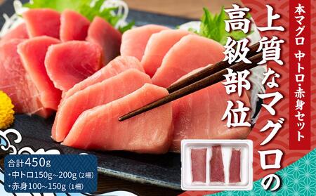 【上質なマグロの高級部位】本マグロ 中トロ・赤身セット 450g【マグロ まぐろ 本マグロ 養殖マグロ 養殖本マグロ 冷凍マグロ マグロ刺身 マグロ中トロ マグロ赤身 長崎マグロ 長崎県マグロ お取り寄せ 人気 おすすめ 長崎 長崎県】