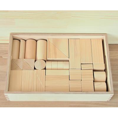 ふるさと納税 赤平市 積み木40ピース　(北海道産材椴松)　1セット