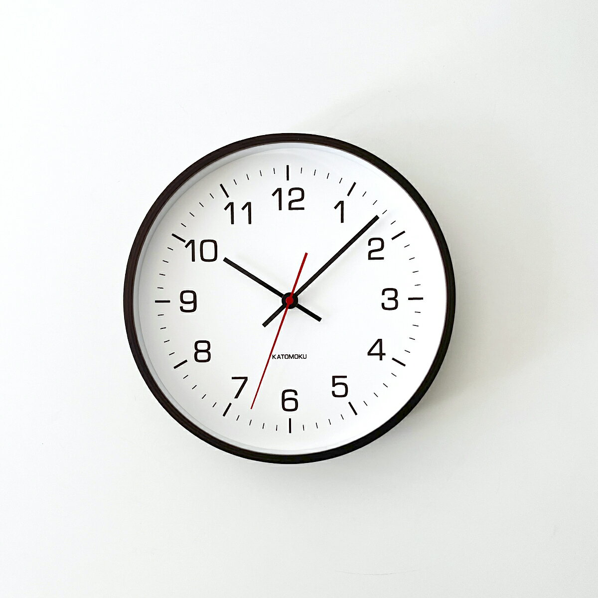 【ふるさと納税】KATOMOKU plywood clock 4 ブラウン km-44B