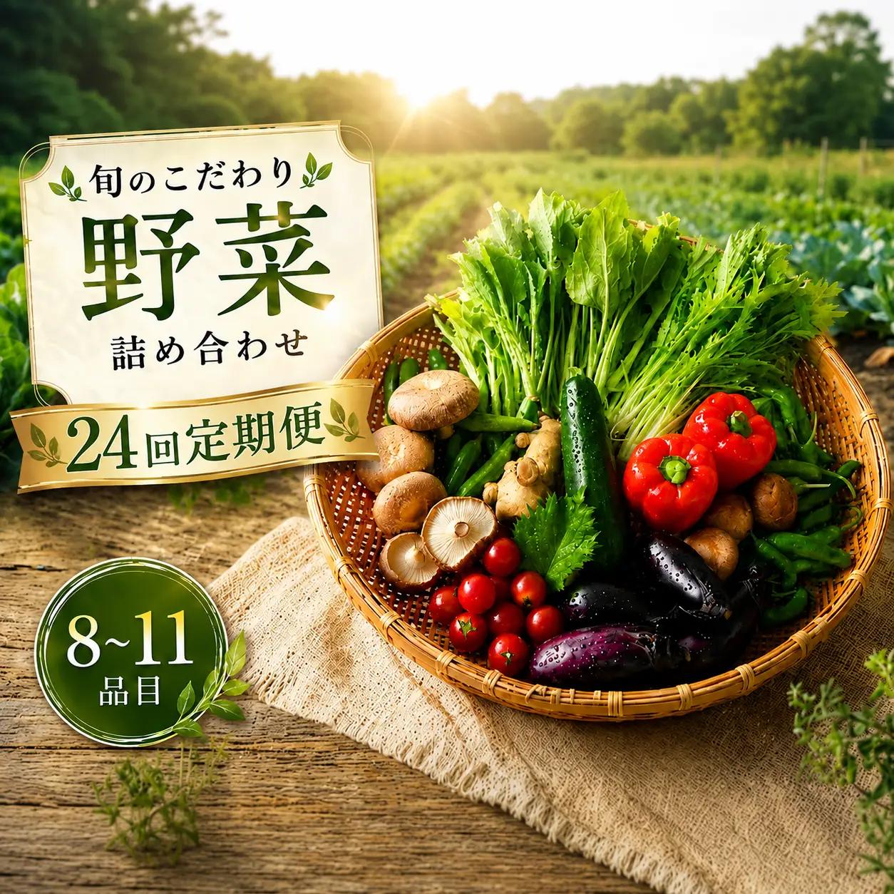【24回定期便 野菜】 こだわりの新鮮野菜セット(8~11品目)