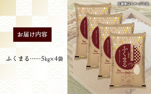 令和7年産 茨城県産 ふくまる 20kg（5kg×4袋） ／ お米 精米 新米 旨味 安心 美味しい 茨城県 五霞町