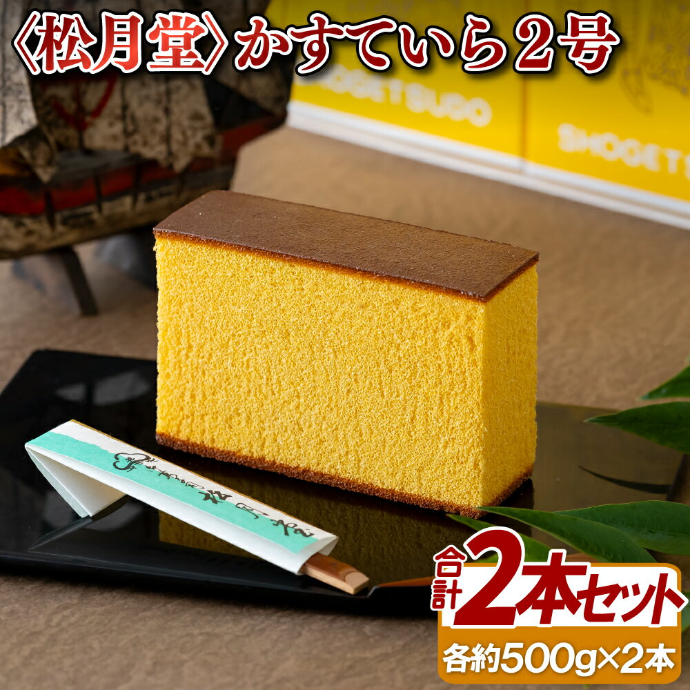 【ふるさと納税】〈松月堂〉かすていら2号(2本入)