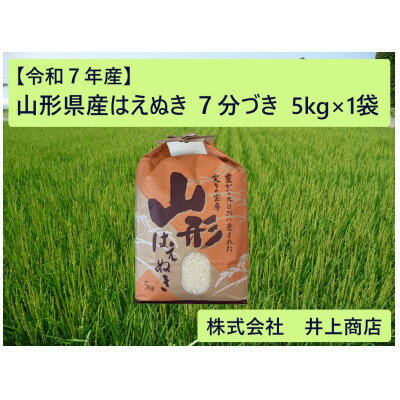 【ふるさと納税】令和7年産山形県産はえぬき　7分づき5kg×1袋【1728609】