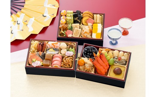 厳選食材をふんだんに盛り込んだ、可愛らしい三段重