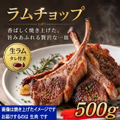 ふるさと納税 旭川市 生ラムチョップ(骨付きラムロース肉)500g、無添加タレ80g_05676