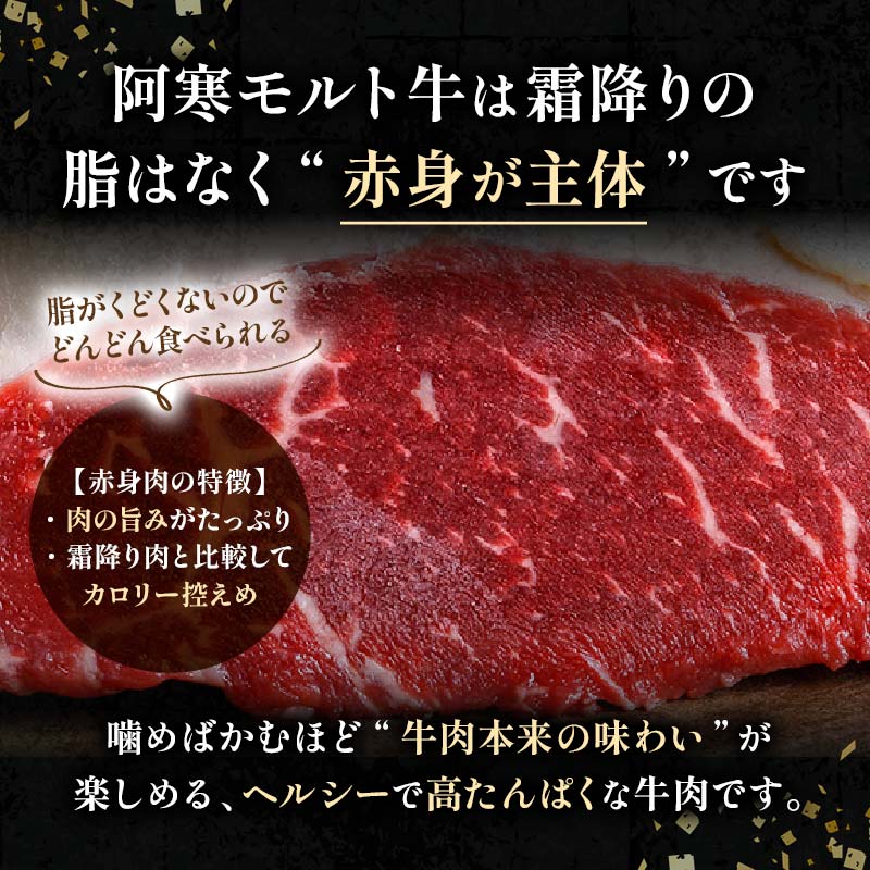 【これぞ北海道産 極上赤身肉】阿寒モルト牛サーロインステーキA 約230g×3枚 ふるさと納税 肉 F4F-2223