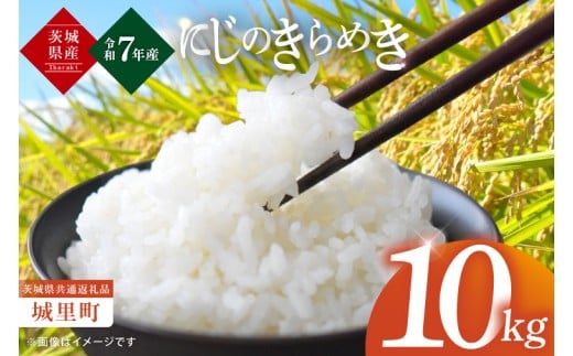 令和7年産 茨城県産にじのきらめき10㎏（5kg×2）（茨城県共通返礼品/城里町）数量限定 お米 こめ コメ ごはん 精米 単一米 安心 安全 白米 生産者直送 高評価 おいしい 桂農産 茨城県産 水