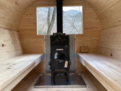 山梨県産総ヒノキ インダストリアル バレルサウナ 一式 《申込前に要連絡》 ※北海道・沖縄・離島への配送不可 ※着日指定不可 DSU003
