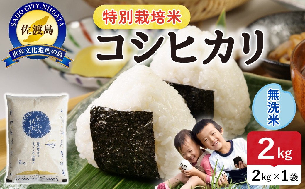 
                  佐渡島産コシヒカリ 無洗米2kg 令和7年産 特別栽培米 農薬・化学肥料5割減 単一原料米 | 新潟県産コシヒカリ 新潟産コシヒカリ 新潟コシヒカリ 佐渡産コシヒカリ 新潟県産こしひかり 佐渡産こしひかり お米 米 こしひかり 無洗米 むせんまい 精米 おこめ コメ 2キロ 少量 お試し にいがた さど 新潟県 佐渡市
                