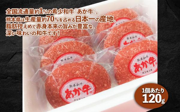 熊本和牛 あか牛 100% ハンバーグ 3個 冷凍 小分け 惣菜 おかず 熊本県 水上村 3個