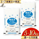【ふるさと納税】 米 令和6年 無洗米 石川県産こしひかり 精米 〈選べる容量〉5kg/10kg(5kg×2) [中橋商事 石川県 宝達志水町 38600933] お米 白米 ごはん 美味しい コシヒカリ おこめ こめ 5キロ 10キロ 石川 能登 むせんまい