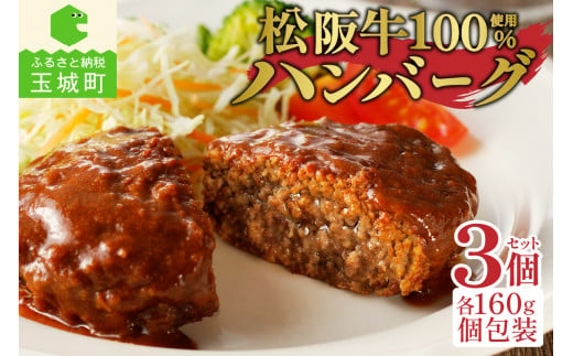 松阪牛ハンバーグ160g×3個