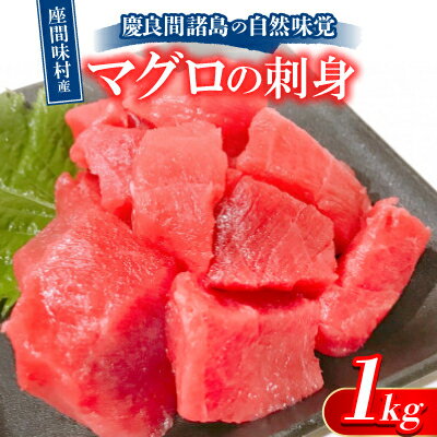 【ふるさと納税】慶良間諸島の自然味覚 座間味村産のマグロの刺身 1kg(2～3柵)【配送不可地域：離島】【1625436】