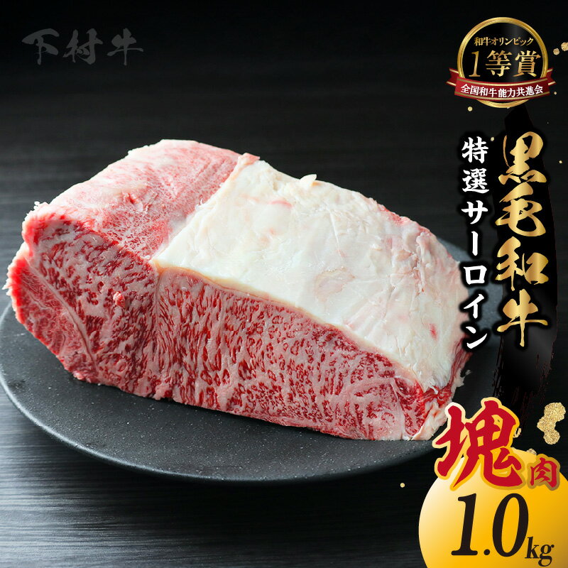 【ふるさと納税】東浦町産「黒毛和牛」特選サーロイン塊肉【1kg】A5ランク 国産 黒毛和牛 ブロック ステーキ肉 サーロイン 赤身肉 ブランド牛 和牛 肉 ビーフ 人気返礼品 高級和牛 冷凍便 送料無料 [AM024]