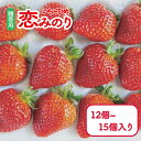 【ふるさと納税】 いちご 恋みのり 12～15個 いちごひめ 大粒 贈答用 果物 フルーツ 苺 ストロベリー ケーキ アイス タルト スムージー 洋菓子 和菓子 フルーツサンド フルーツ大福 いちご大福 プレゼント ギフト 贈答 お取り寄せ グルメ 送料無料 徳島県 阿波市 御所の郷