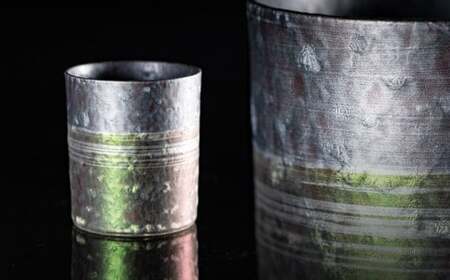 【NYが認めた逸品】有田焼 麟 Lin プレミアムオンザロック 樹氷 2個セット (Emerald・Green) メタリックな有田焼【金照堂】ロックカップ ロックグラス ウイスキーグラス 焼酎グラス 