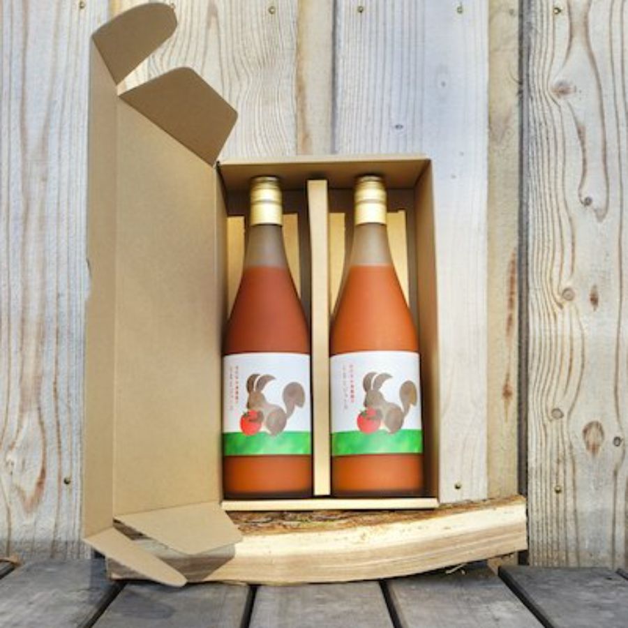 ＜四代目　中澤農園＞完熟とまとジュース(ギフトボックス)710ml×2本
