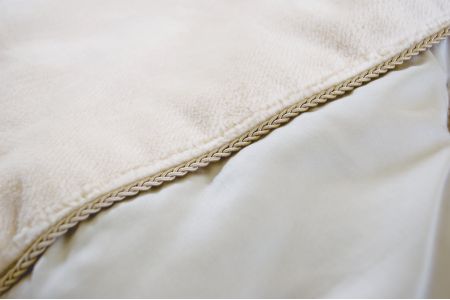 ダイアナ掛け布団 シングル(中綿・英国羊毛100%/襟と内側・綿ボア/表面テンセル100%) [0011]