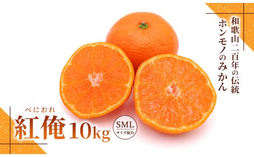 みかん『紅俺（べにおれ）』サイズSML混合 10kg ［糖度12度〜14度未満］