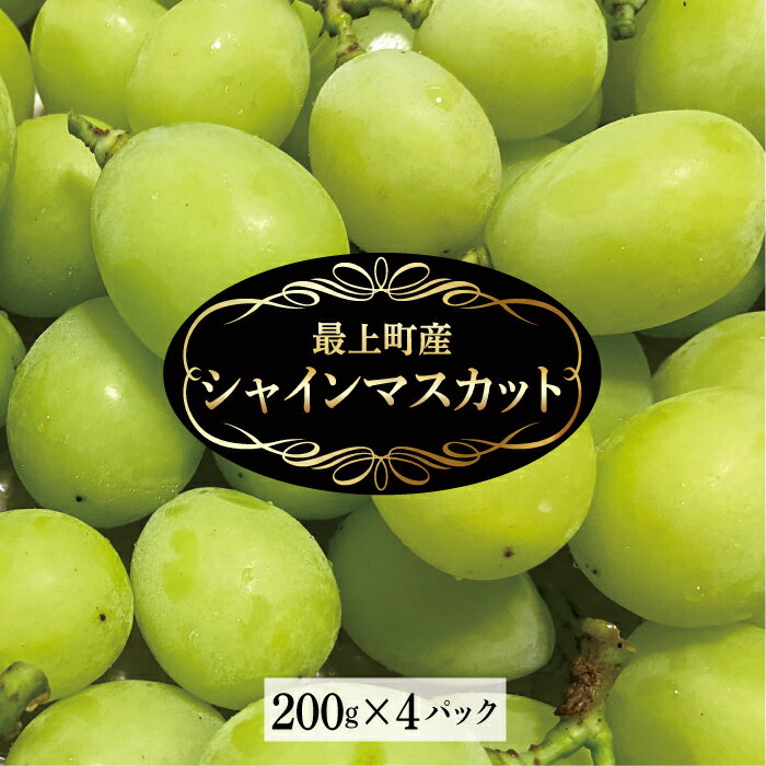 【ふるさと納税】【予約返礼品】最上町産 シャインマスカット200g×4P